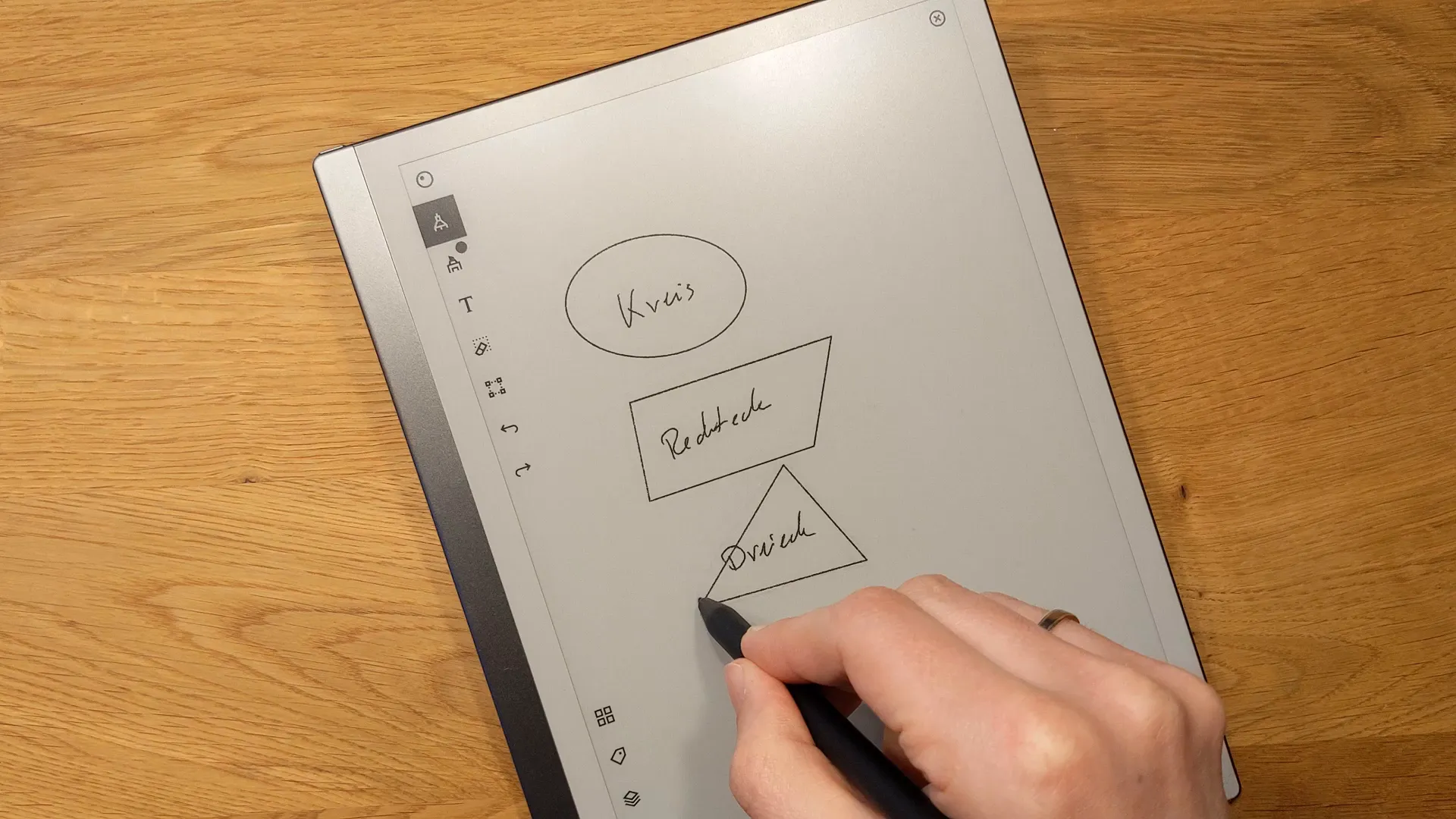 Demonstration der automatisch erkannten Formen