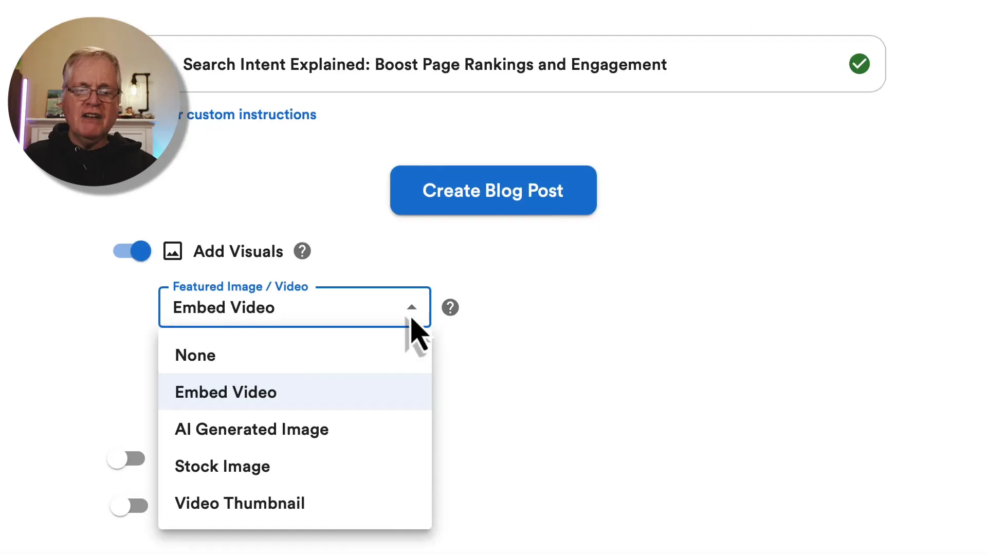 Options for embedding video