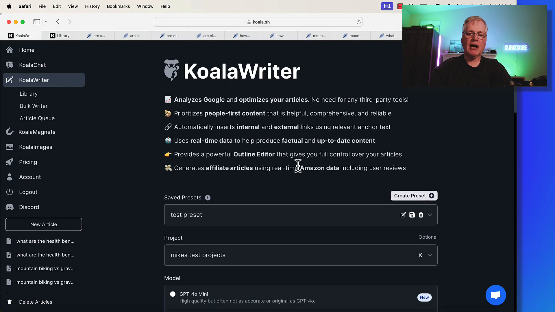 AI-powered SEO optimization in KoalaWriter