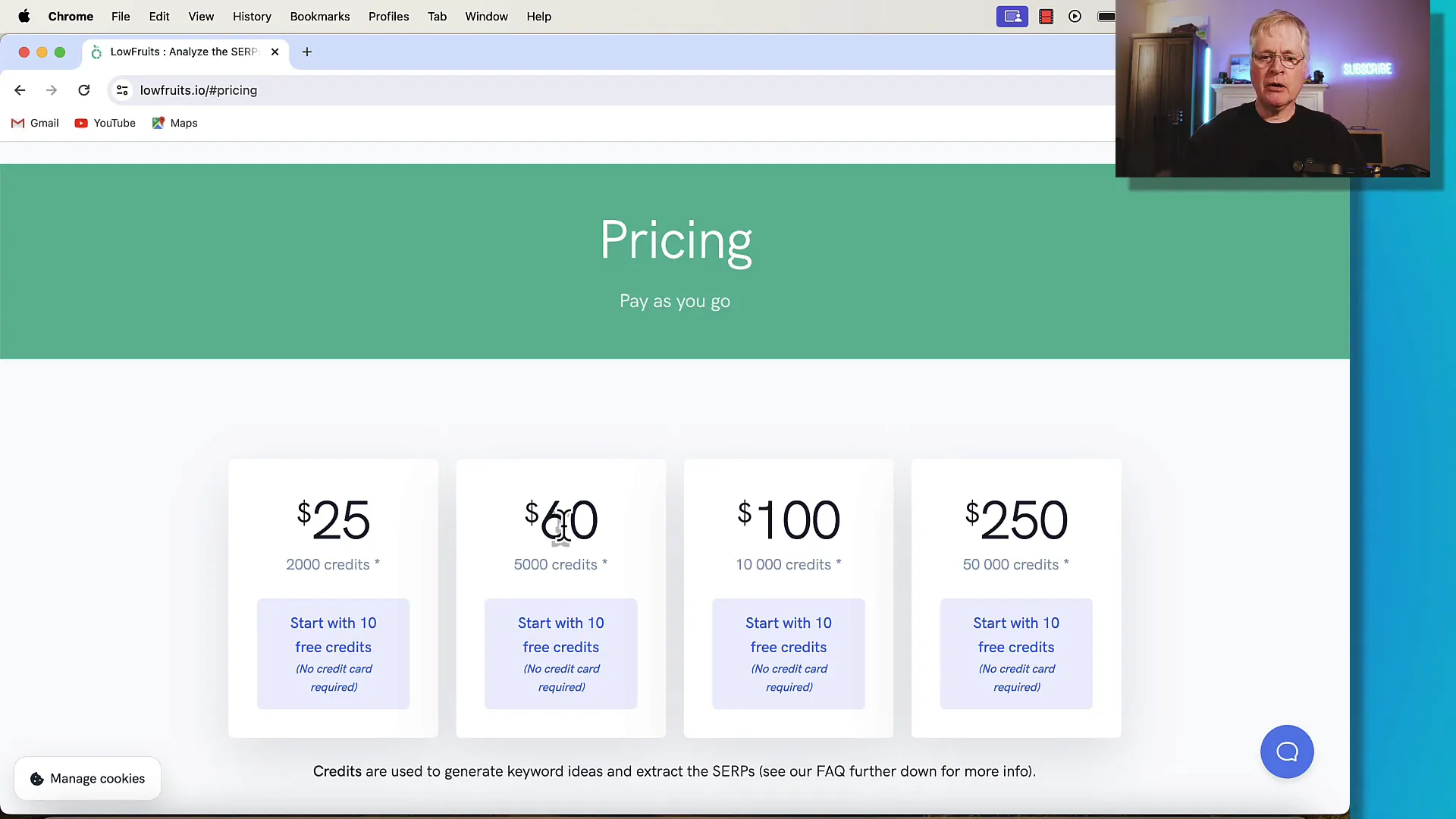 LowFruits Pricing Overview