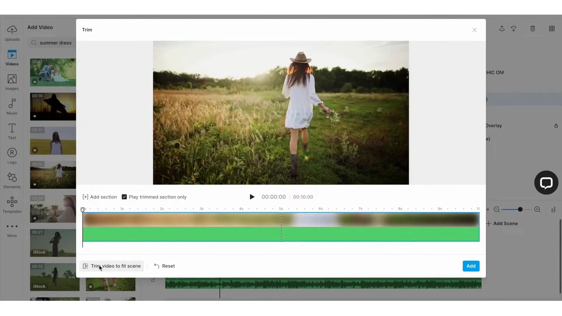 InVideo video ad creation interface