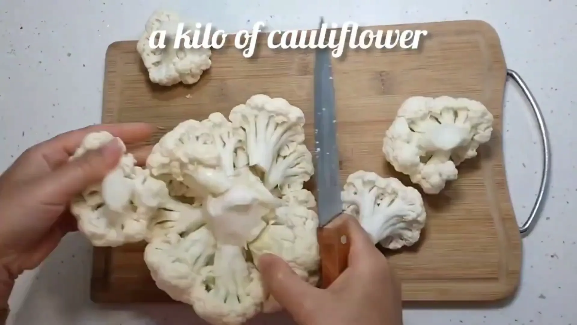 Ingredientes para la coliflor gratinada