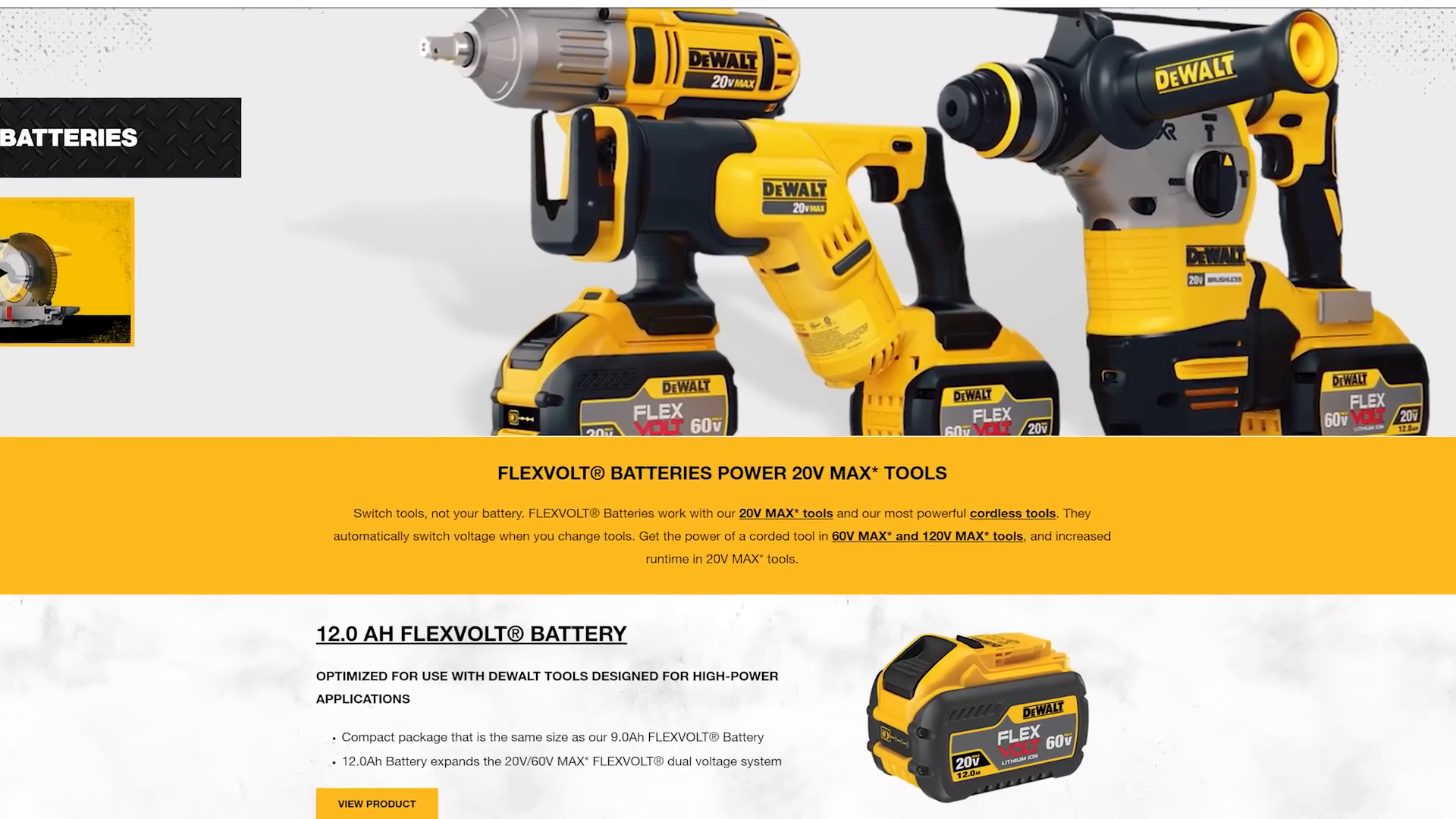 Cảnh báo từ Dewalt về sử dụng pin Flexvolt