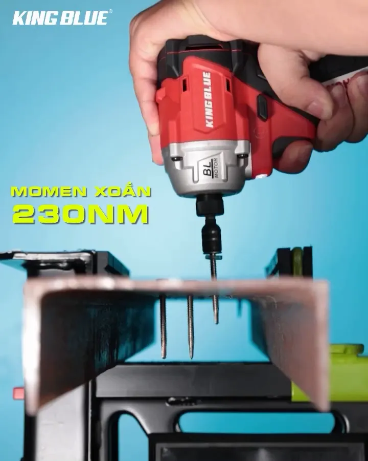 Mô men xoắn mạnh mẽ của máy bắn vít Kingblue