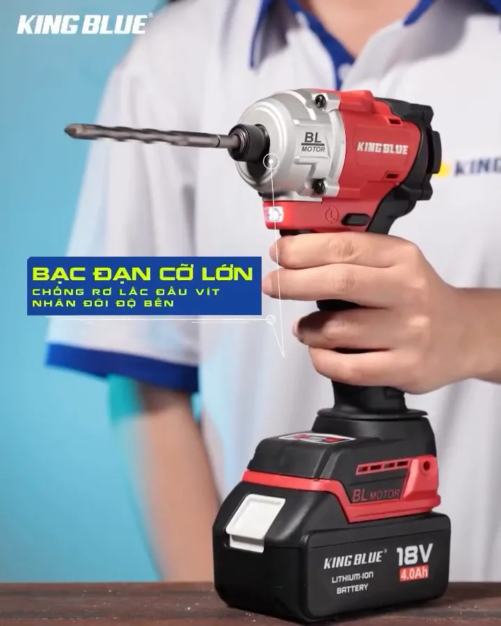 Thiết kế công thái học của máy bắn vít Kingblue
