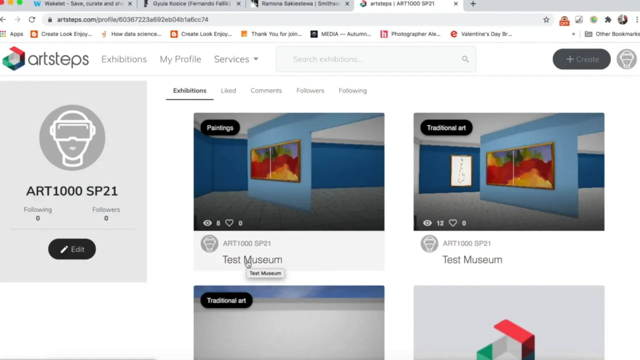 Link di condivisione per il museo pubblicato