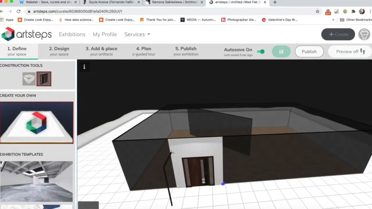 Posizionamento della porta nel museo virtuale