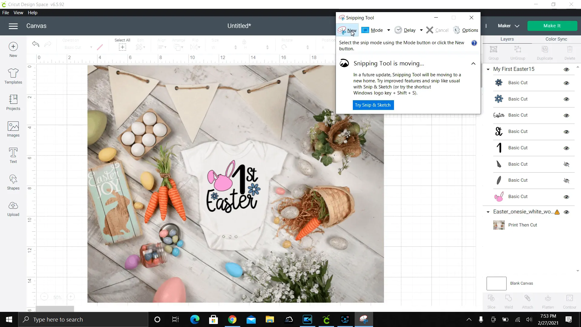 How To Make Your Cricut Products Look Irresistible 6 Using the snipping tool to capture mockup image