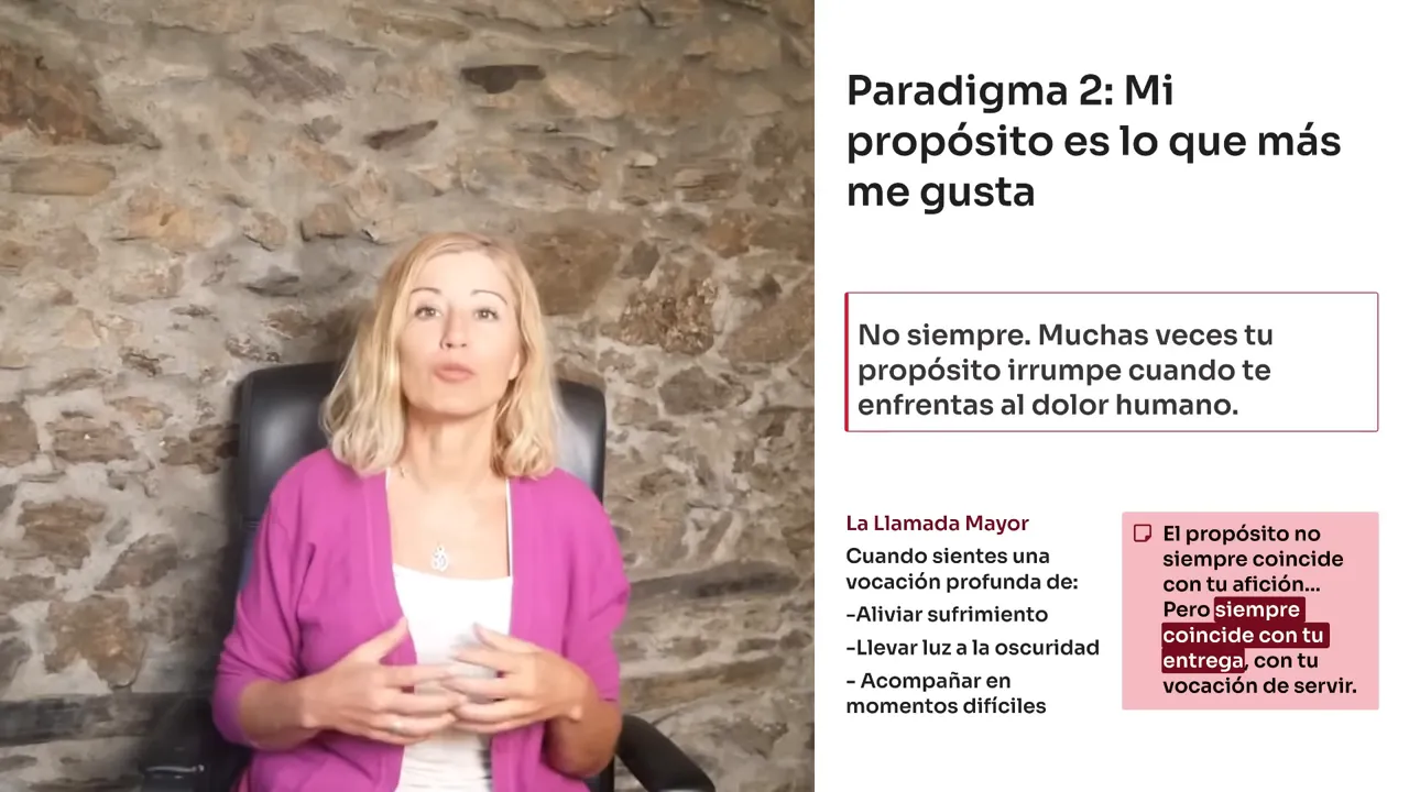 María hablando sobre pasión y propósito
