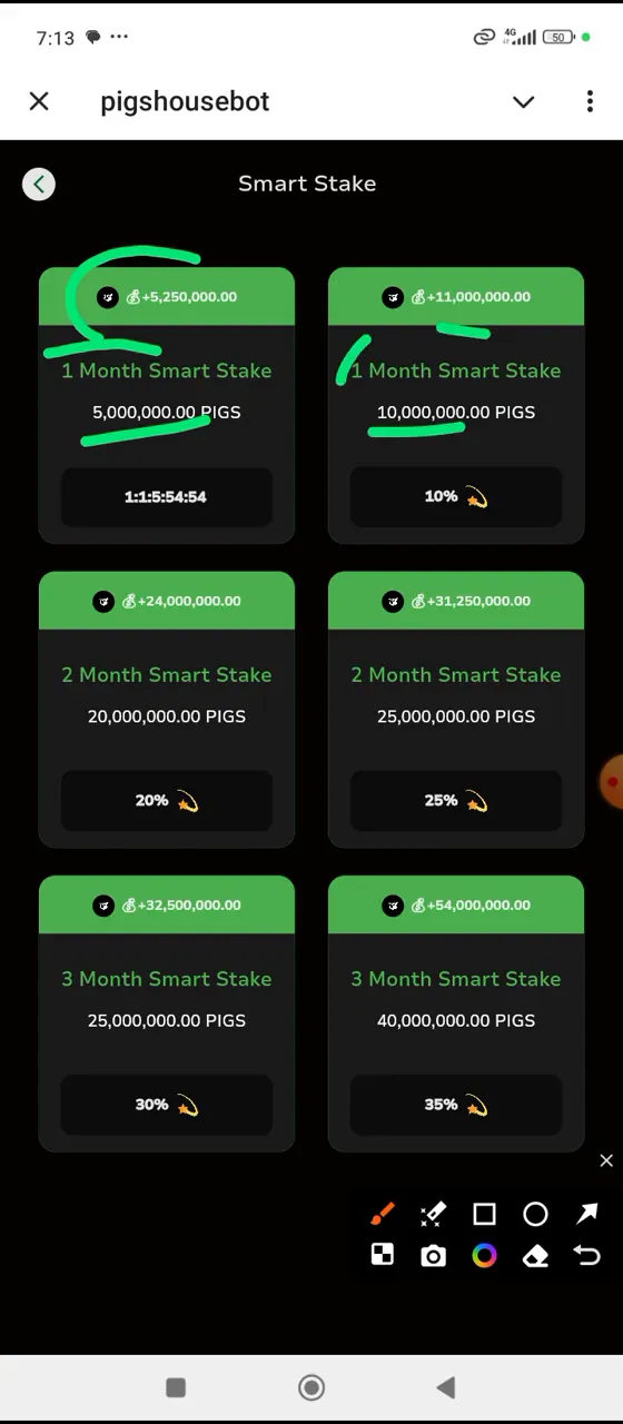 Staking process in Pighouse