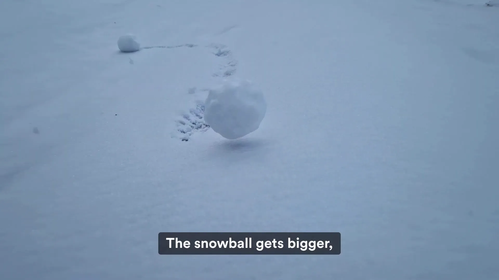 Snowball rolling down the hill analogy