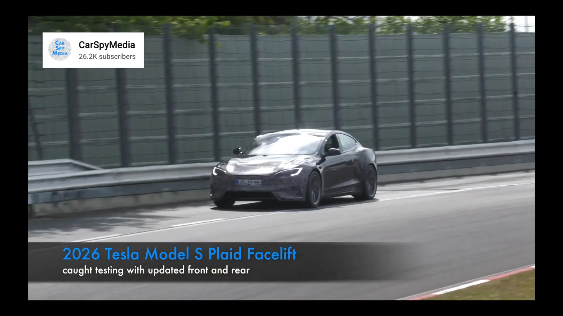 Tesla Model S Plaid testing at Nürburgring