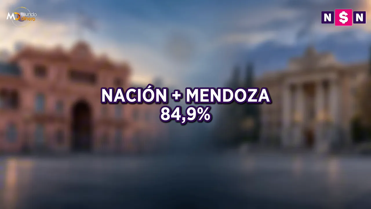 Placa que indica que la Naci�n y Mendoza reun�an el 84,9 % de las acciones de IMPSA