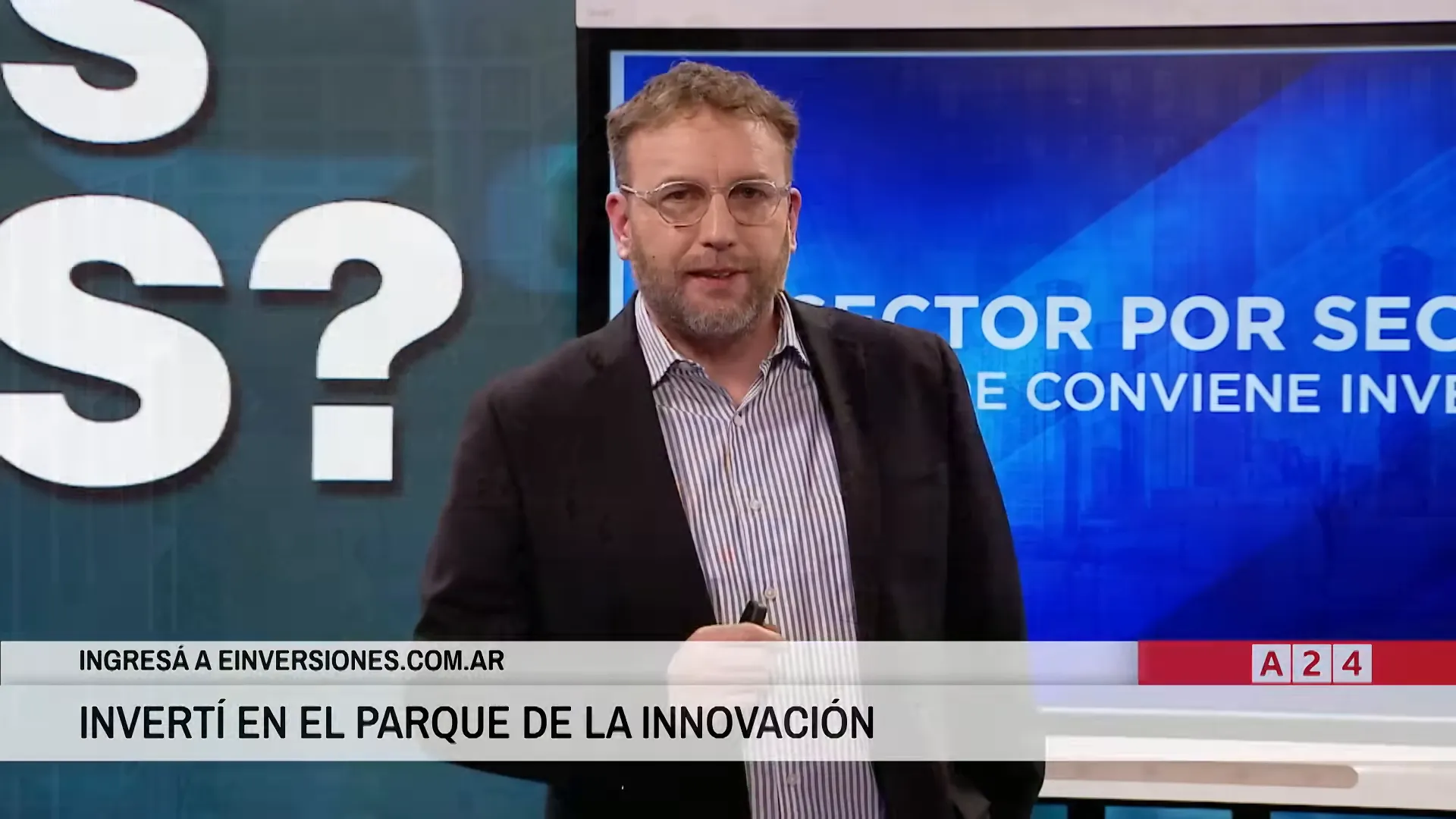 Anuncio publicitario en el programa sobre cursos y servicios de inversin