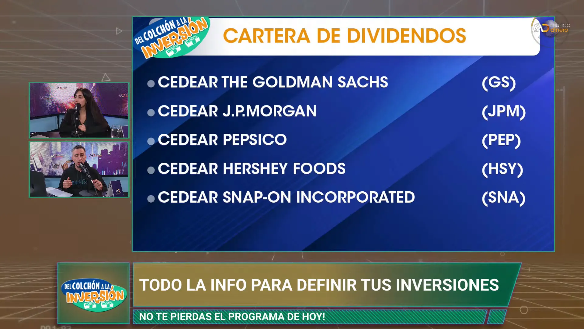 Cartera diversificada de dividendos con empresas slidas y variadas
