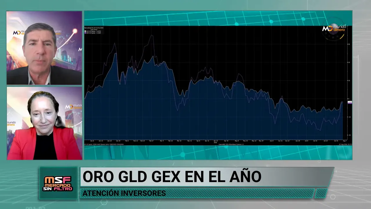 Gr�fico oscuro de rendimiento acumulado del oro y mineras de oro durante el a�o