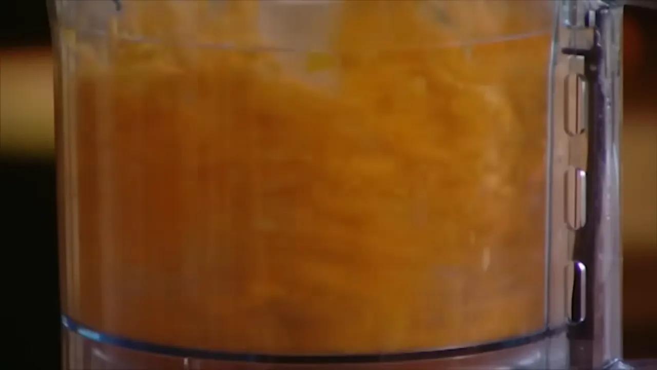 Close-up of washed butternut squash with skin on