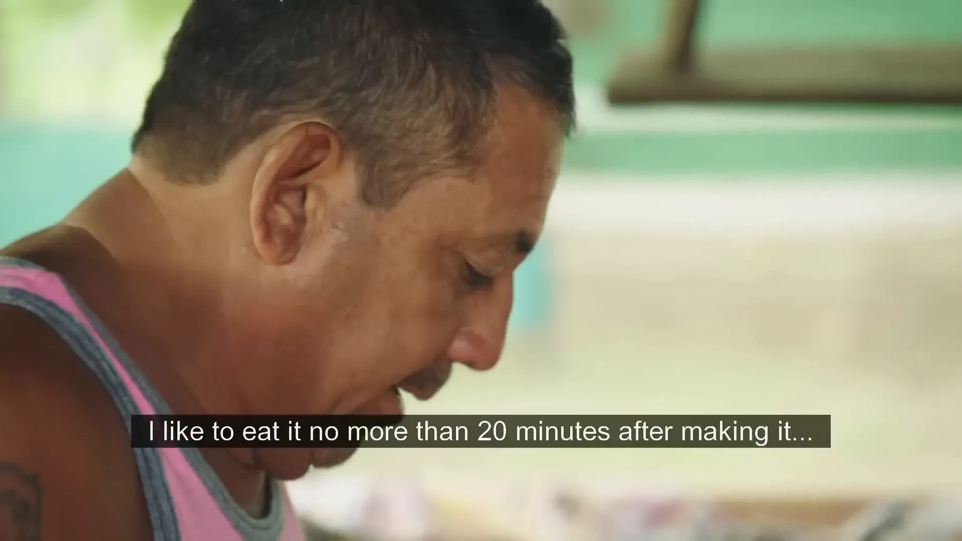 Preparing fresh ceviche with local fish and lemon juice