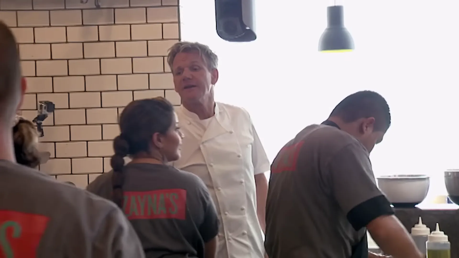 Brenda stepping up on the line during the lunch takeover