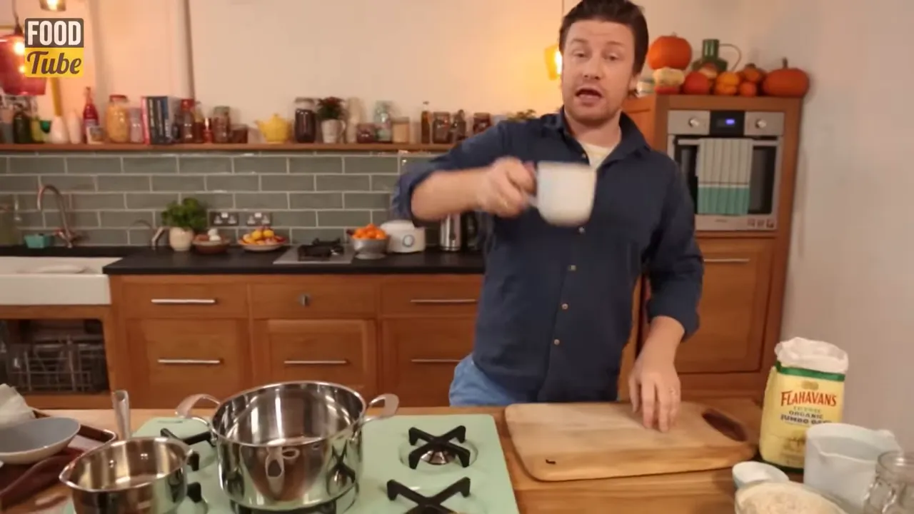 High-sided pot heating on medium heat