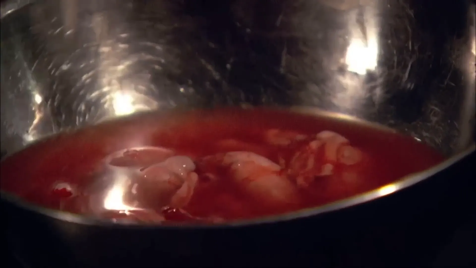 Rocky Mountain oysters resembling strawberry jelly
