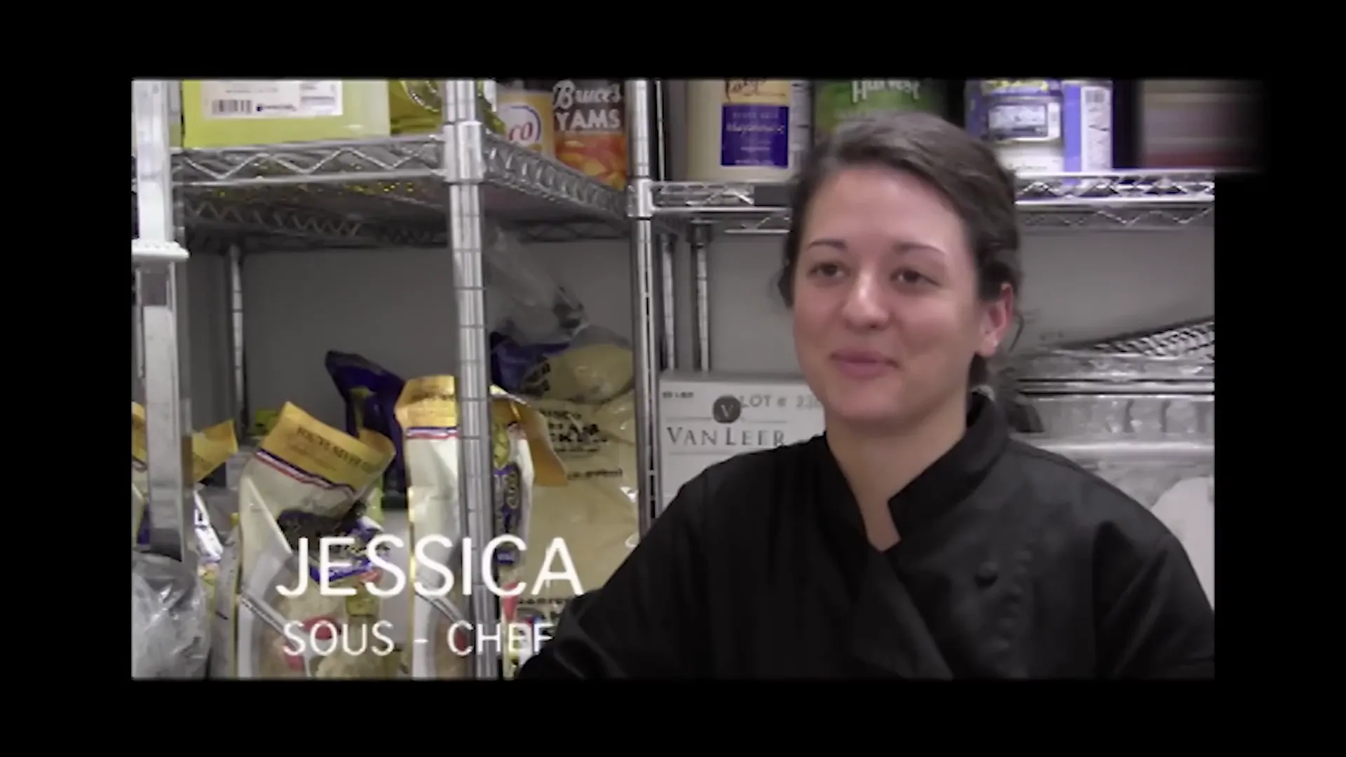 Amy explaining staff challenges in the kitchen