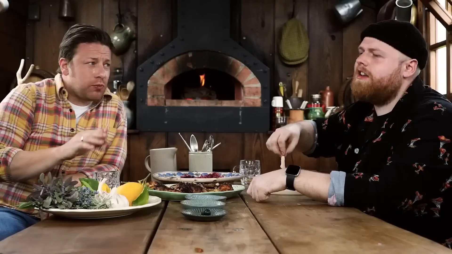 Salad serving as a cooling side during the hot sauce challenge