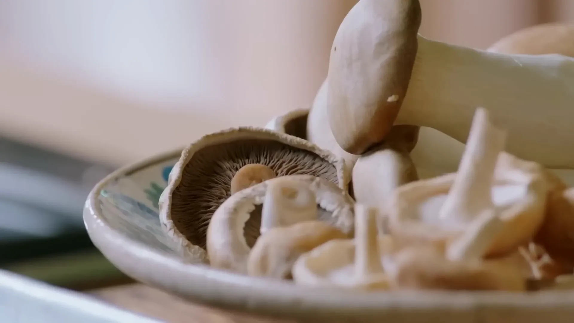Mixed mushrooms ready to be roasted under the chicken