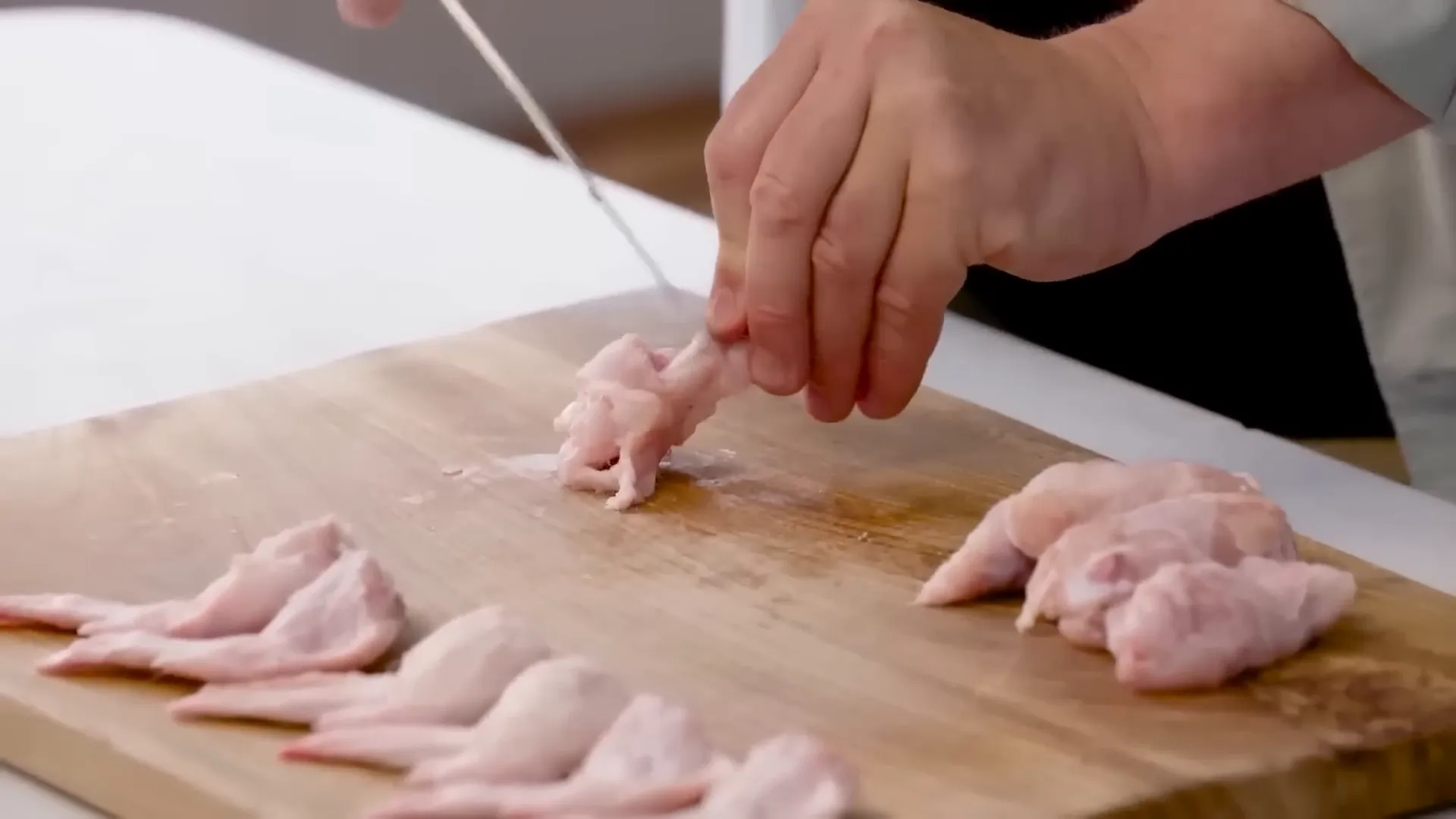 Chicken wing turned into a lollipop