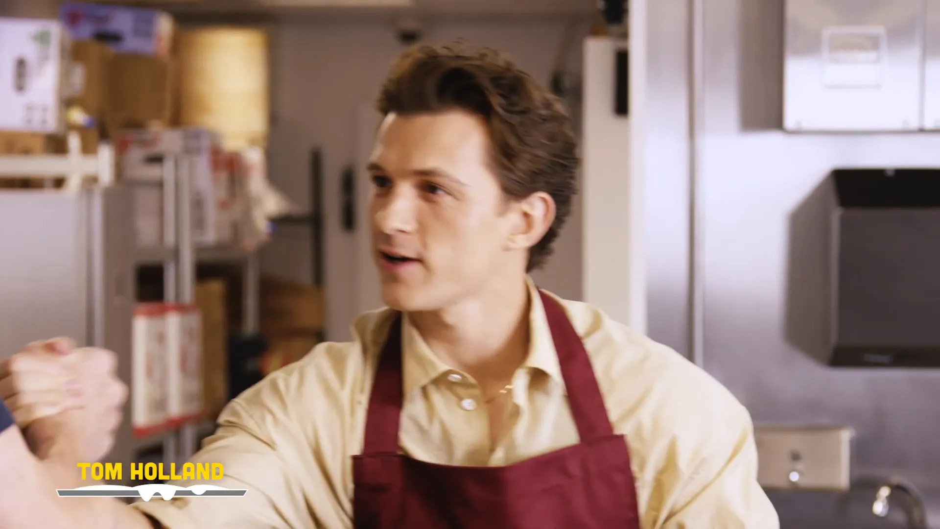 Tom Holland joining Gordon Ramsay in the kitchen