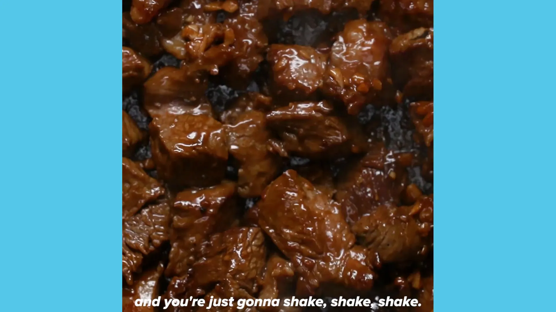 Sizzling Vietnamese shaking beef in wok