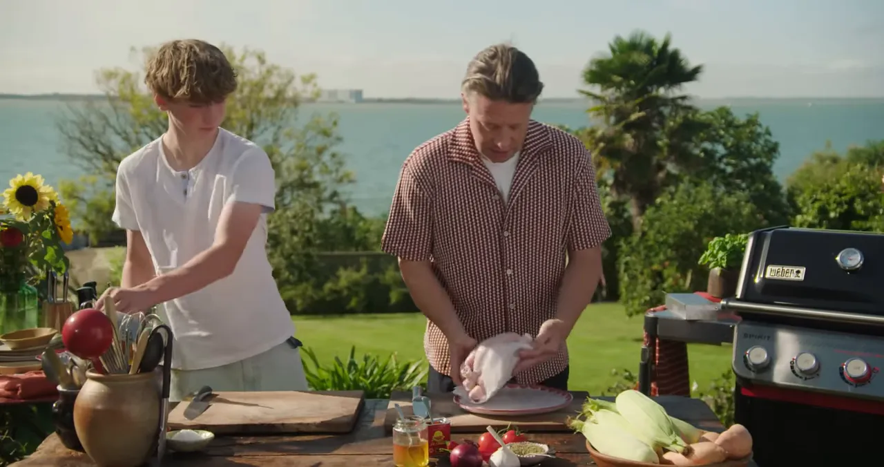 Preparing and splitting the chicken on a cutting board