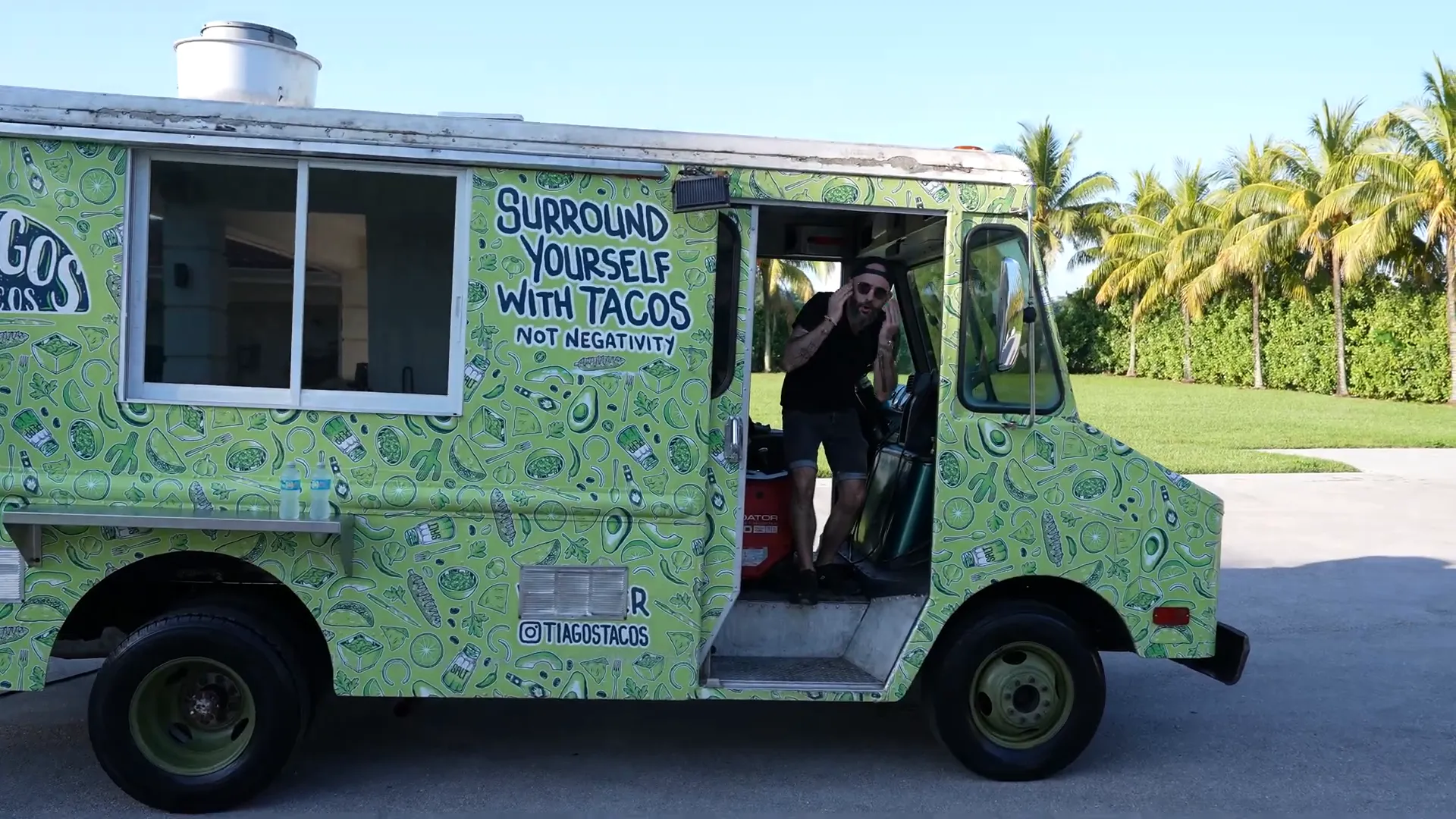 Food truck ready to serve Cubano sandwiches