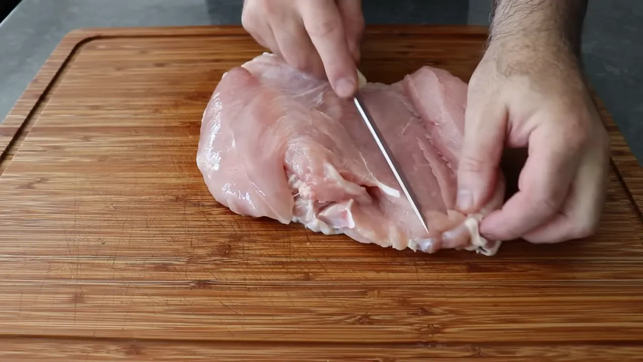 Butterflying the boneless skin on turkey breast