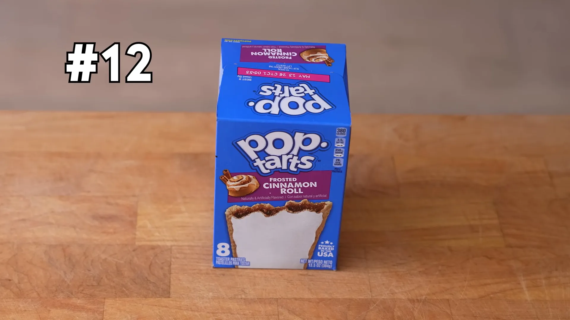 Cinnamon roll Pop-Tart oozing gooey filling when split open