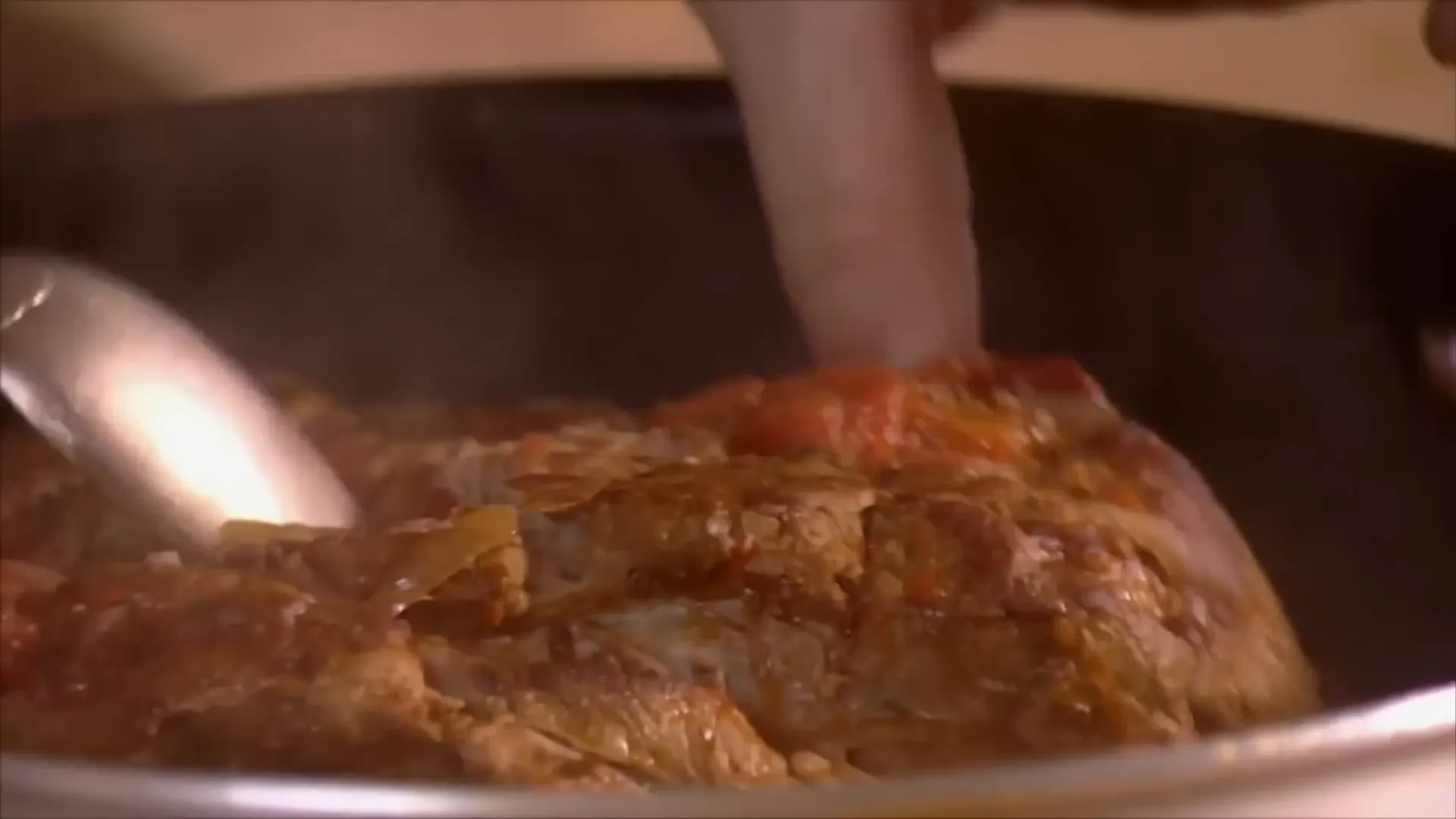 Tender pork pulling apart when stirred