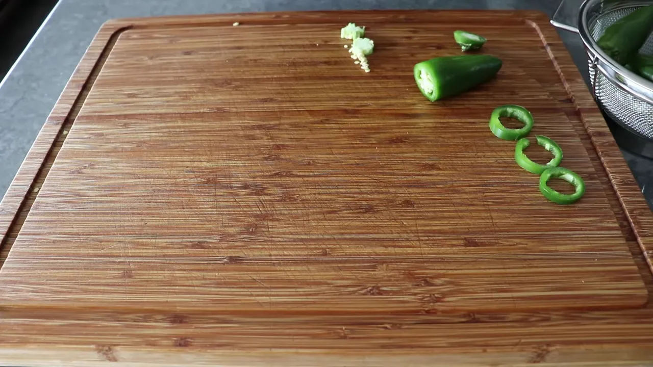 Thick jalapeno rings and diced jalapeno ready for filling and topping