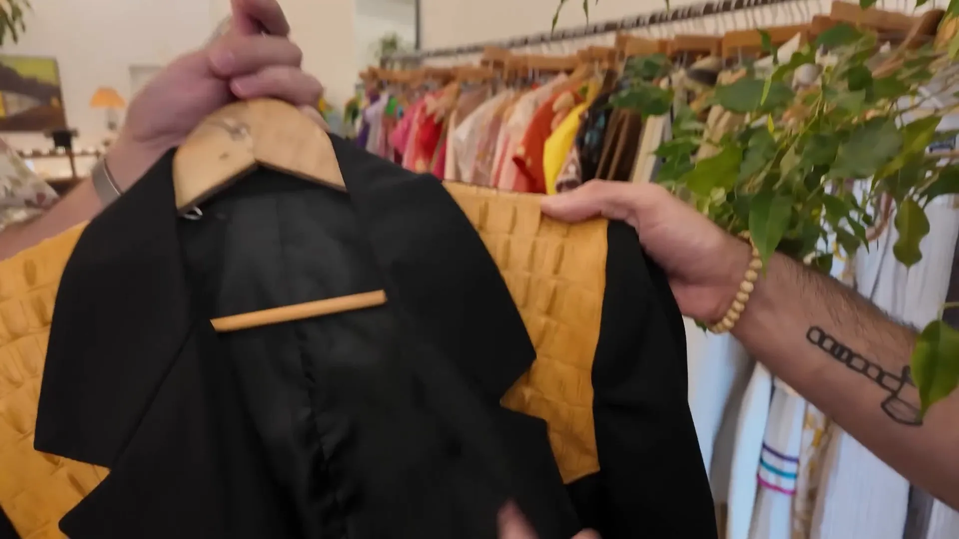 Browsing vintage clothing stores in Marfa