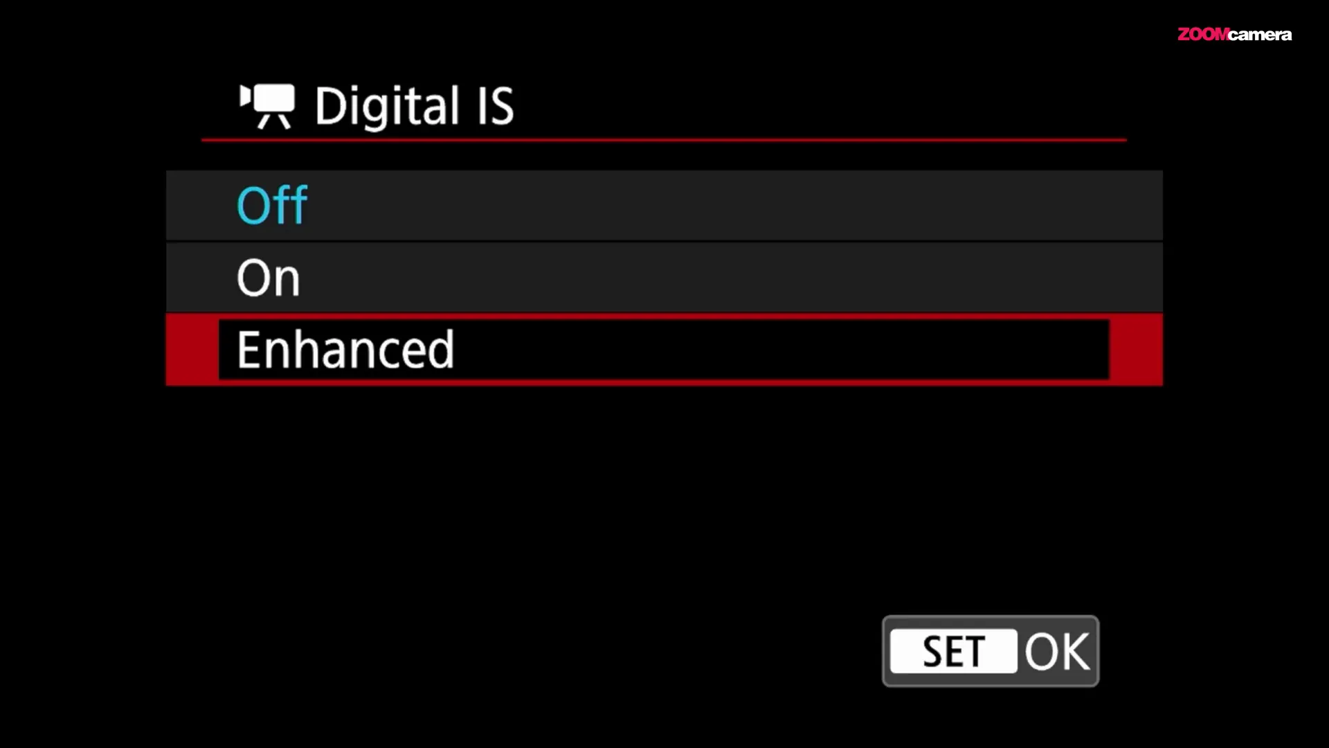 ระบบกันสั่นแบบเลนส์และ EIS ใน Canon Powershot V1