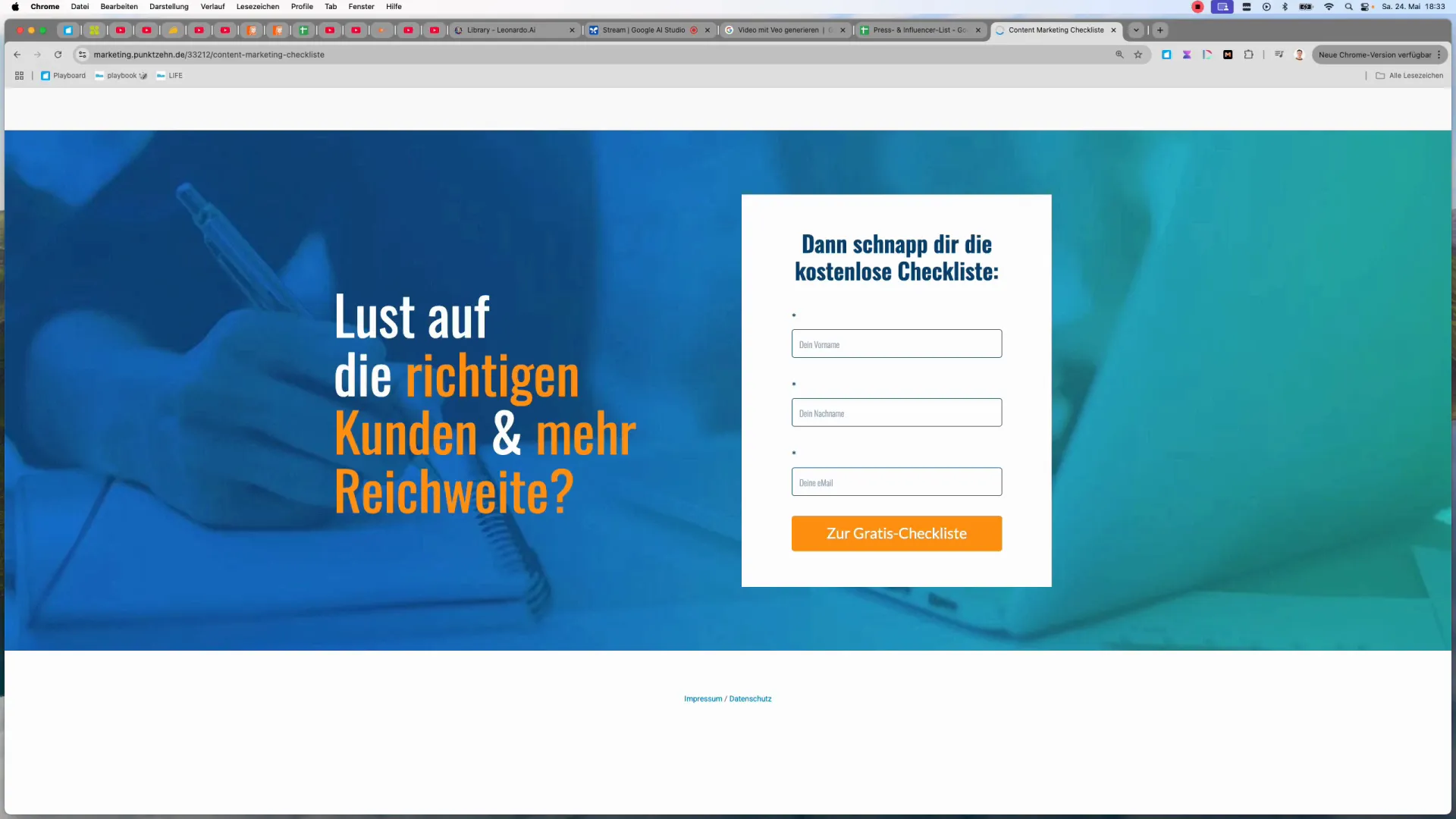 Landingpage Analyse mit Google AI Studio
