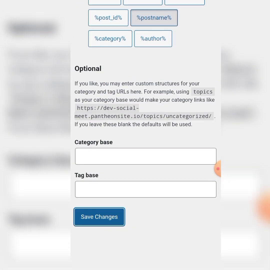 General Settings in WordPress