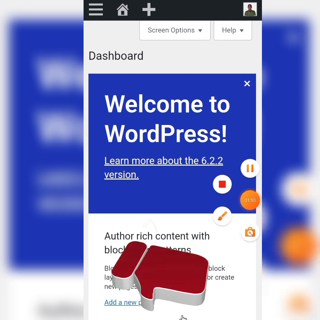 WordPress Menu Button