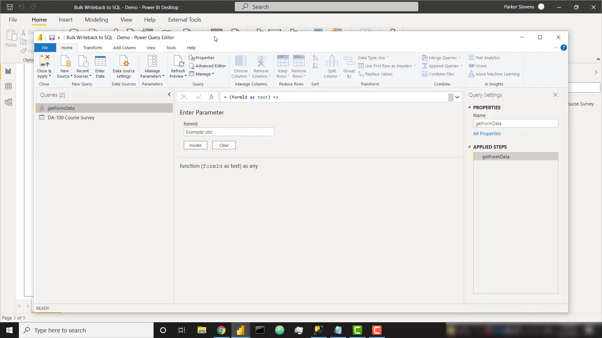 BULK Write Back to SQL from Power BI