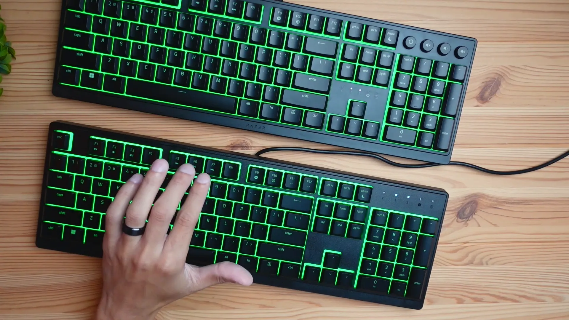 Media controls comparison between Razer Ornata V3 and V3 X