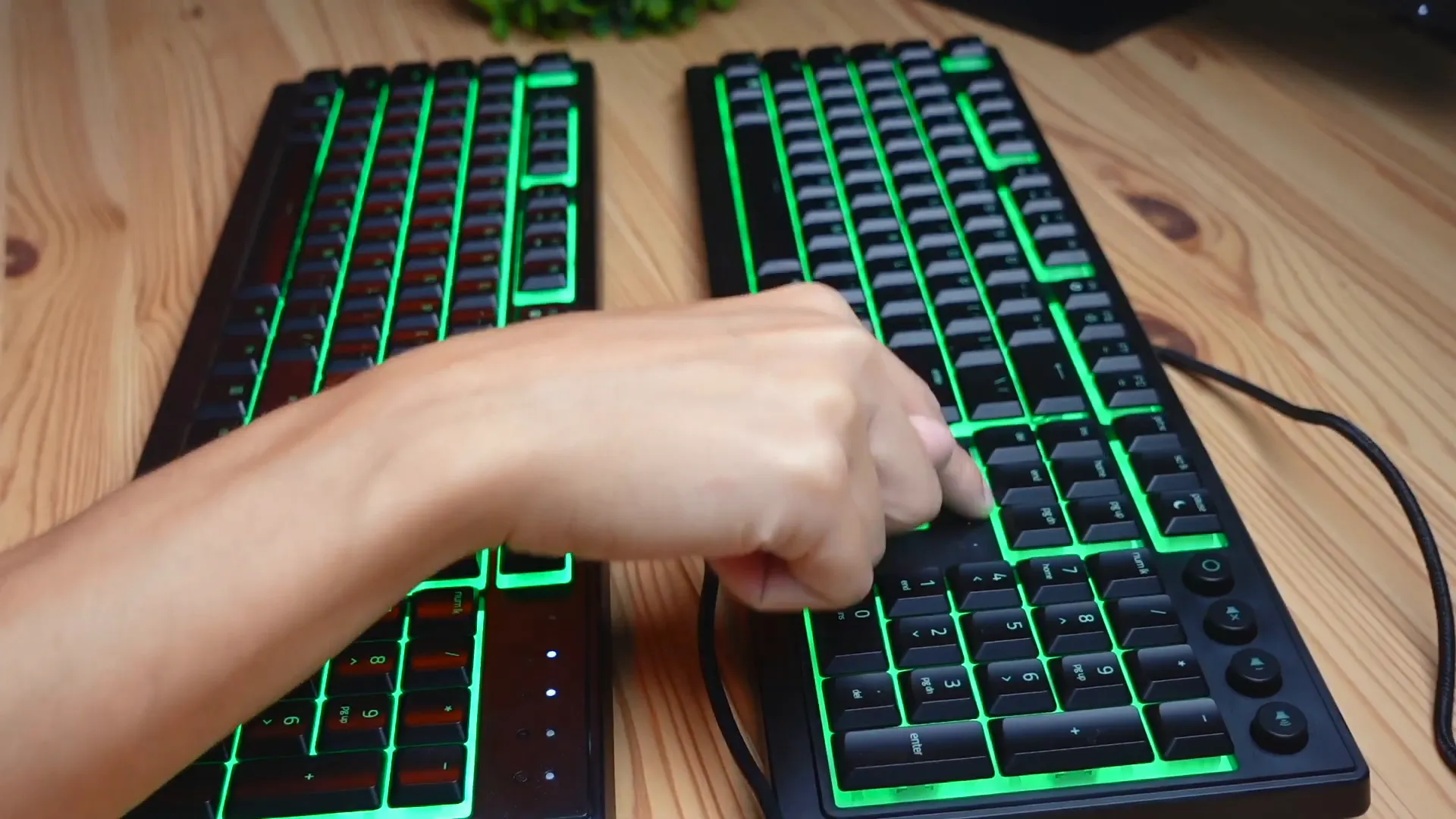 Material finish comparison between Razer Ornata V3 and V3 X
