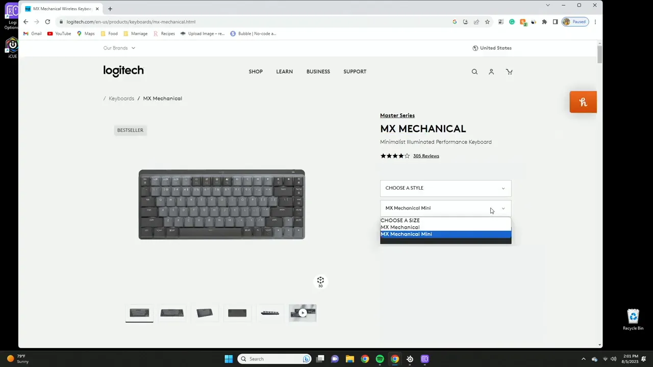Side-by-side showing the mini and full-size MX Mechanical variants.
