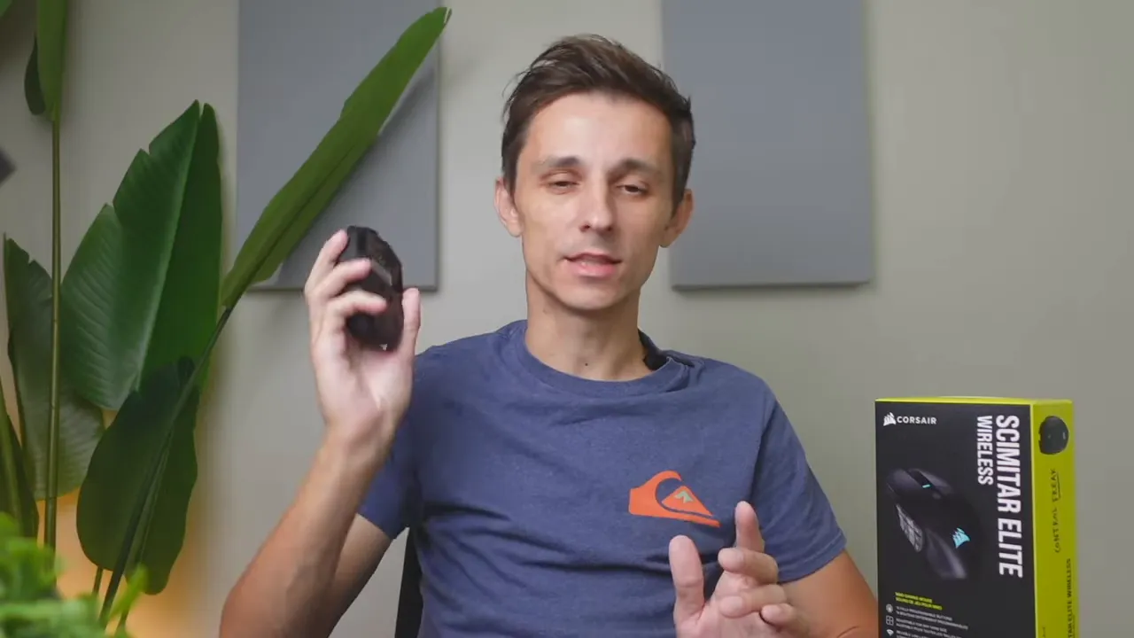 Holding the mouse during a shake test to check for rattles