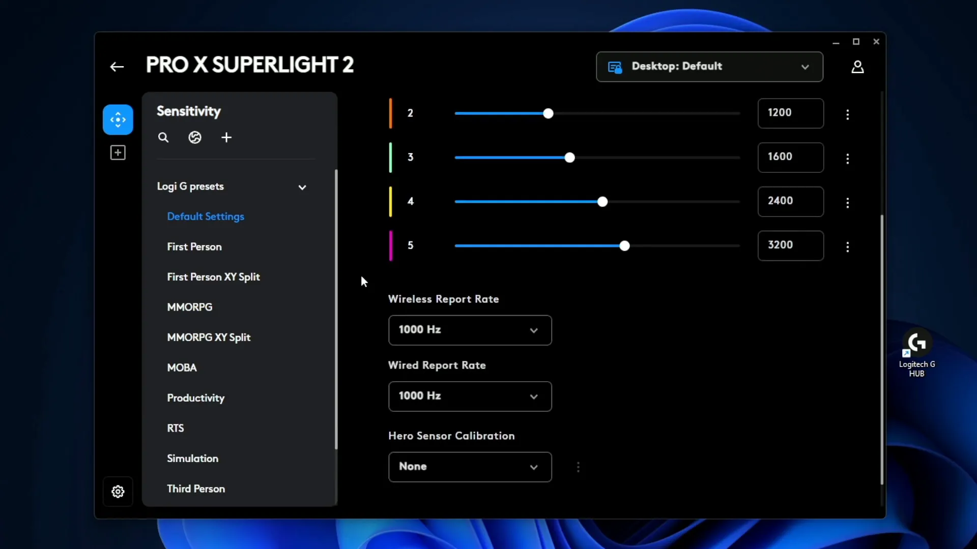 DPI settings customization