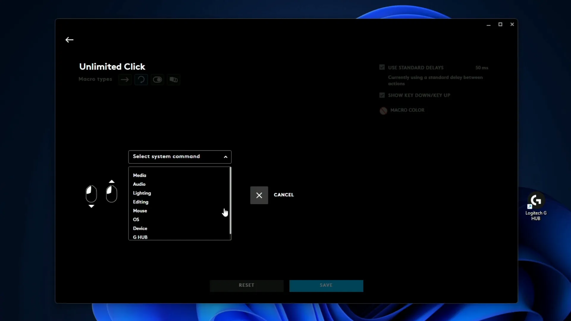 Advanced macro features in G Hub