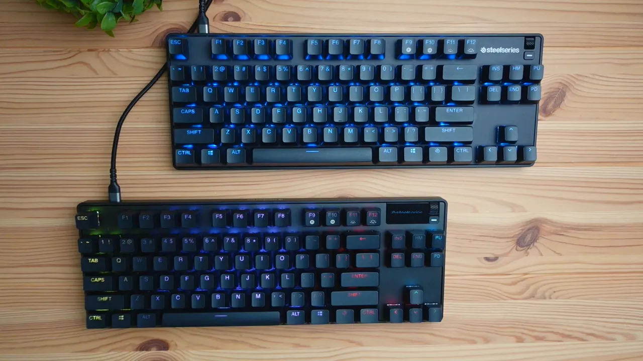 Both keyboards side by side showing overall layout